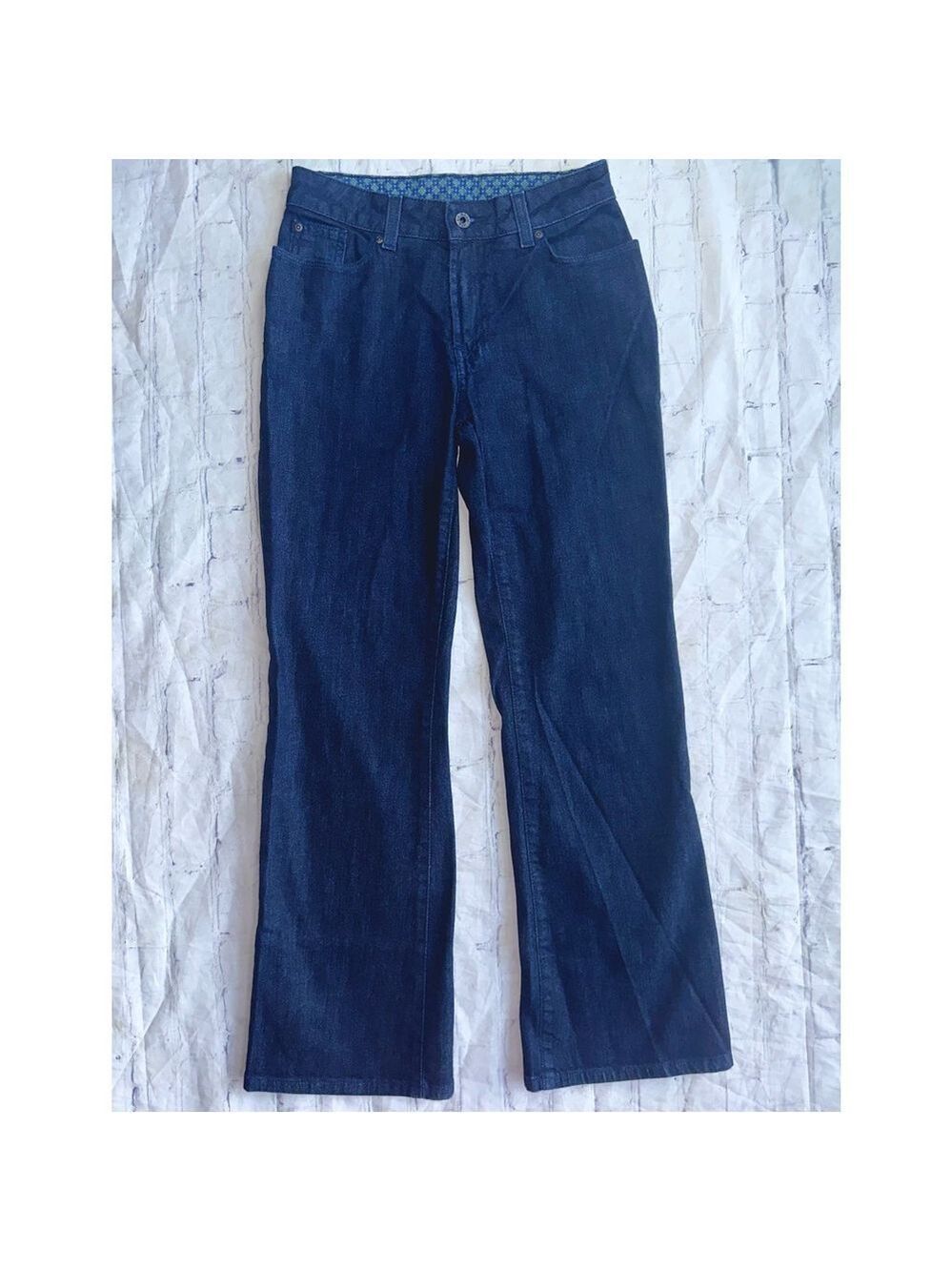 NWOT Women’s Size 4 Reg LL Bean Wide Leg Dark Wash Denim Jeans